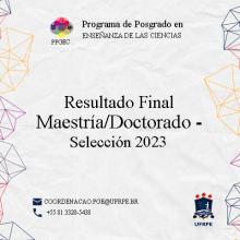 Resultado Final Maestría/Doctorado - Selección 2023