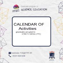 Calendar of activities for the "Stricto Sensu" Postgraduate Programs
