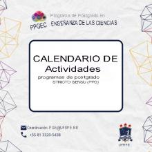 Calendario de actividades de los Programas de Posgrado "Stricto Sensu"