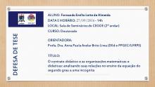 Defesa doutorado em 27/09/2016: Fernando Emílio Leite de Almeida Defesa doutorado em 27/09/2016: Fernando Emílio Leite de Almeida